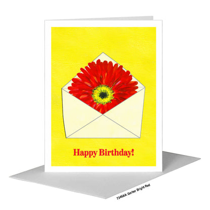 Gerber Bright Red, Greeting Card (#7346AA), A2 Card Front, www.printedcanvas.com