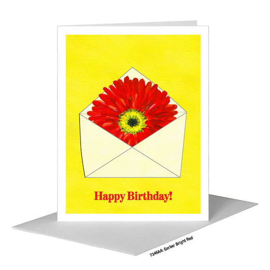Gerber Bright Red, Greeting Card (#7346AA) A2 Card Front, www.printedcanvas.com