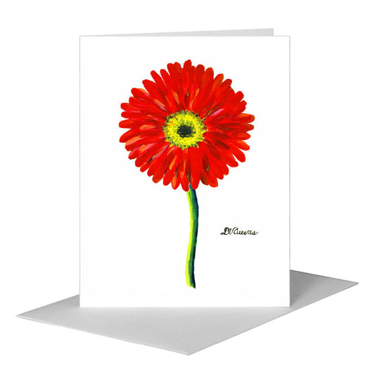 Gerber Bright Red, Greeting Card (#7346AJ) A2 Card Front, www.printedcanvas.com