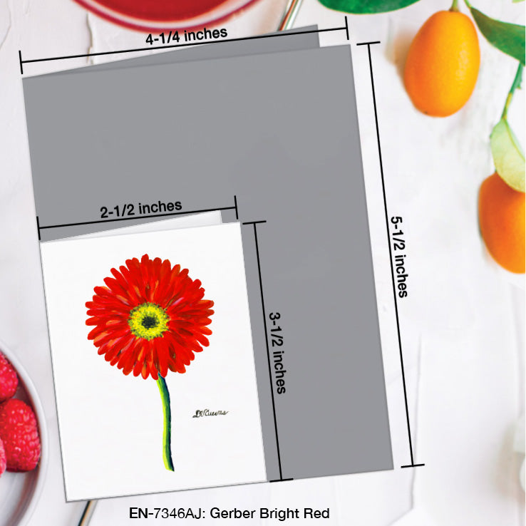 Gerber Bright Red, Greeting Card (7346AJ), Enclosure Card, www.printedcanvas.com