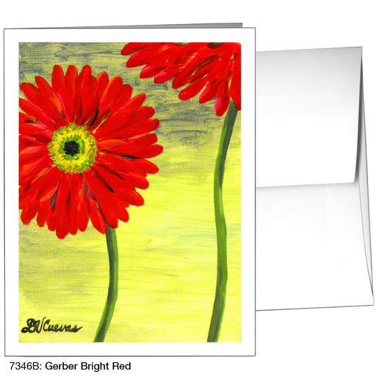 Gerber Bright Red, Greeting Card (7346B), A2, printedcanvas.com