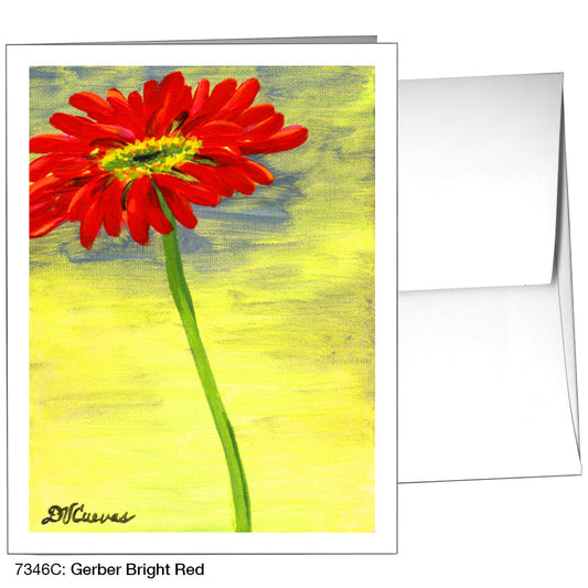 Gerber Bright Red, Greeting Card (7346C), A2, printedcanvas.com