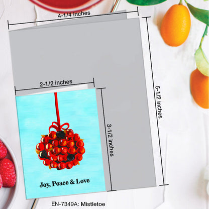 Mistletoe, Greeting Card (7349A), Enclosure Card, www.printedcanvas.com