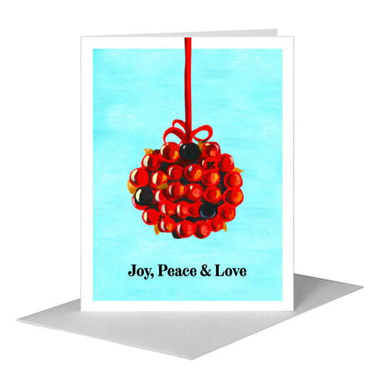 Mistletoe, Greeting Card (#7349A) A2 Card Front, www.printedcanvas.com