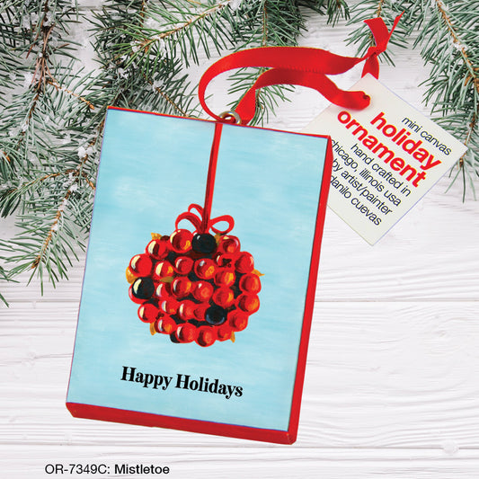 Mistletoe, Ornament (OR-7349C), Front, www.printedcanvas.com