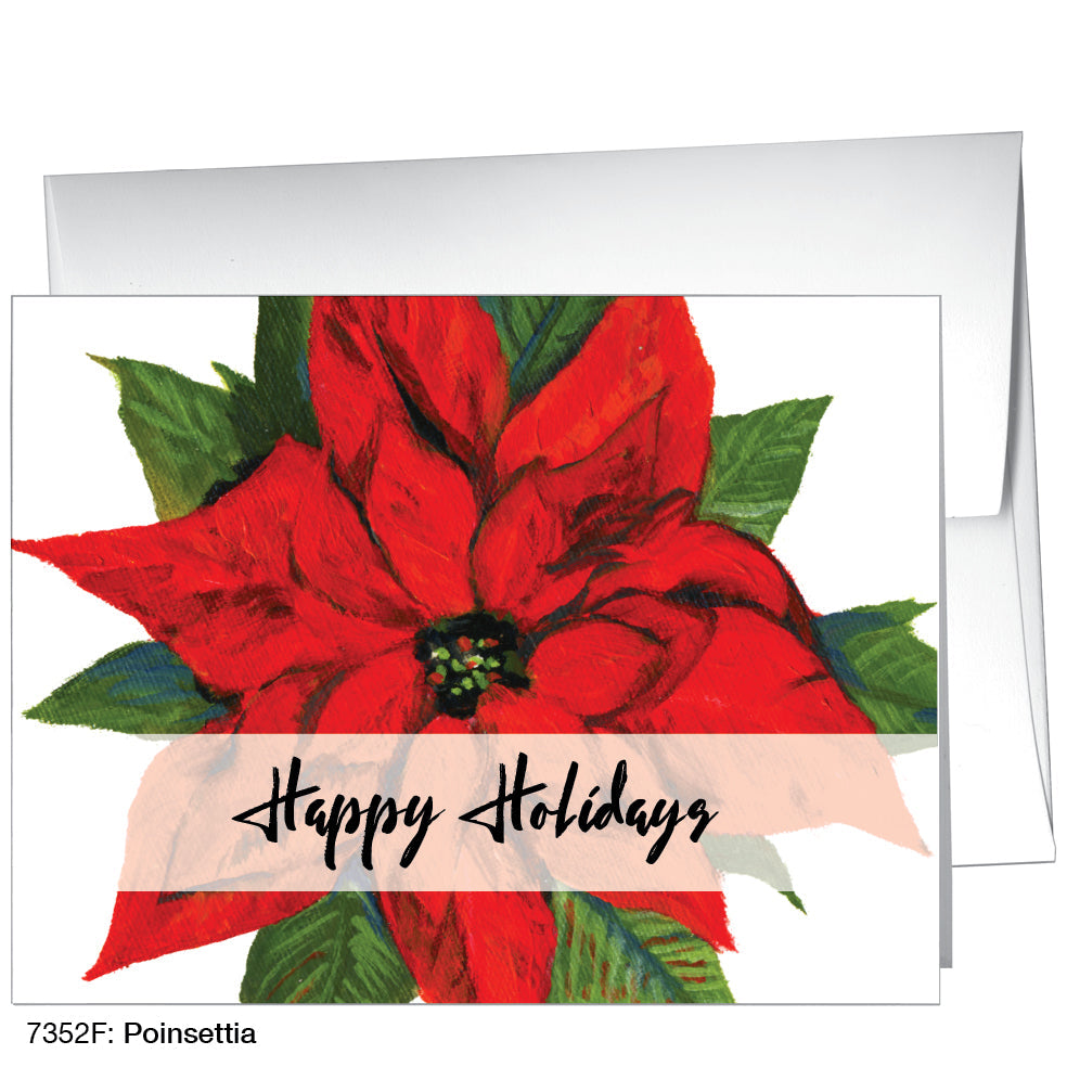 Poinsettia, Greeting Card (7352F), A2, printedcanvas.com