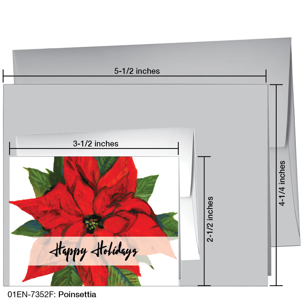 Poinsettia, Greeting Card (7352F), Enclosure, printedcanvas.com