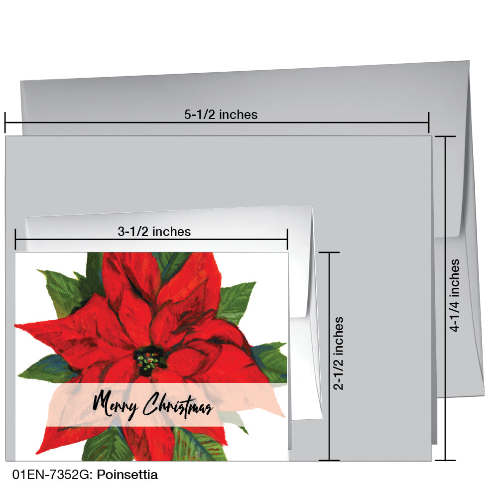 Poinsettia, Greeting Card (7352G), Enclosure, printedcanvas.com