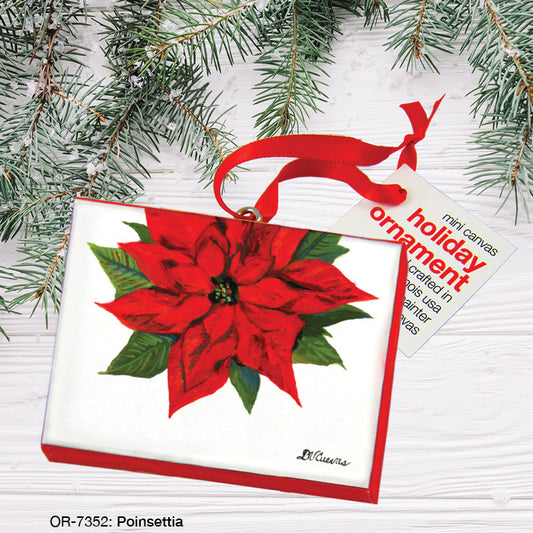 Poinsettia, Ornament (OR-7352), Front, printedcanvas.com