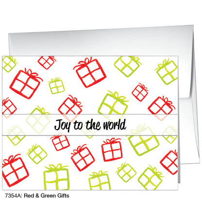 Red & Green Gifts, Greeting Card (7354A)