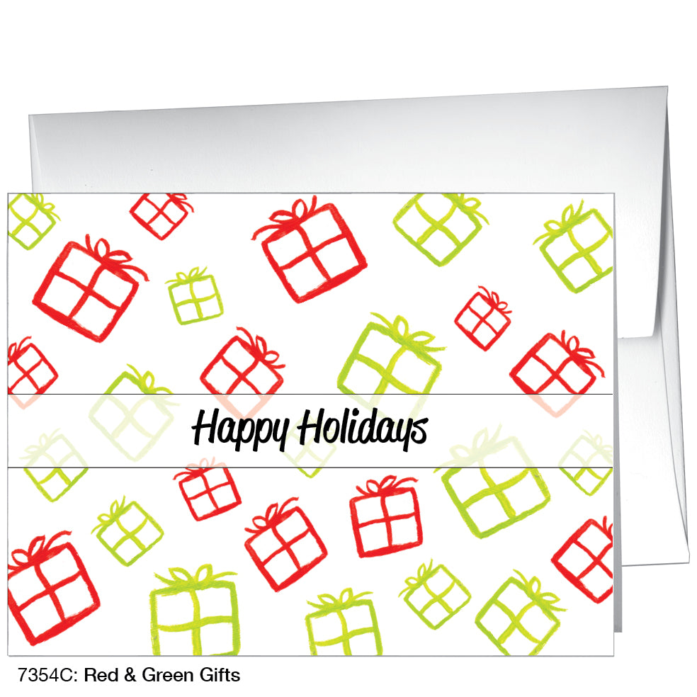 Red & Green Gifts, Greeting Card (7354C)