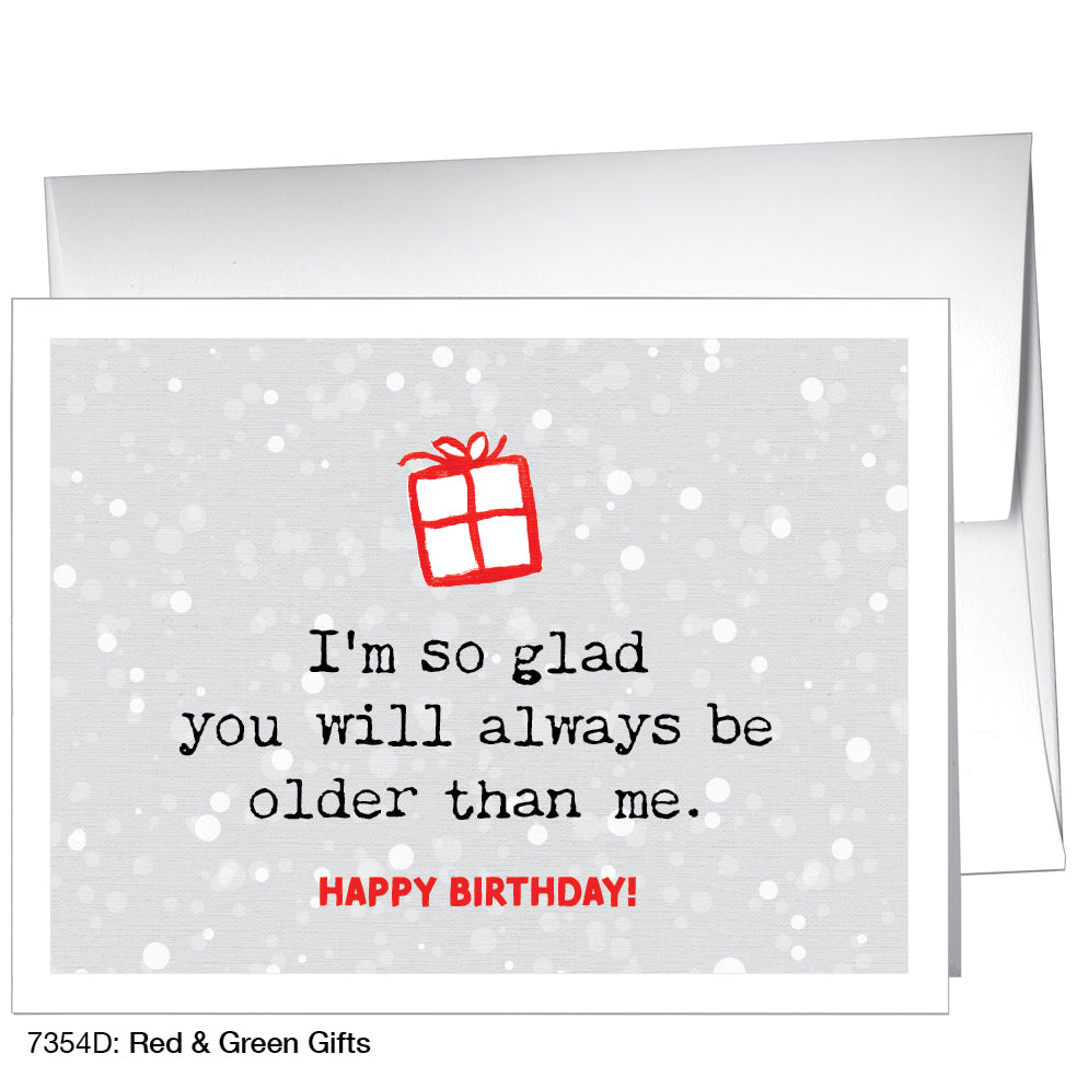 Red & Green Gifts, Greeting Card (7354D)