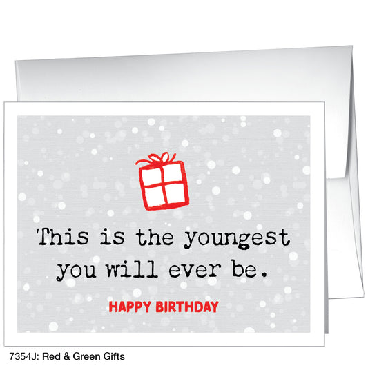 Red & Green Gifts, Greeting Card (7354J)