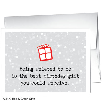 Red & Green Gifts, Greeting Card (7354K)