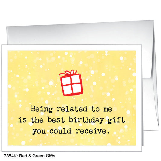 Red & Green Gifts, Greeting Card (7354K), A2 Card, www.printedcanvas.com