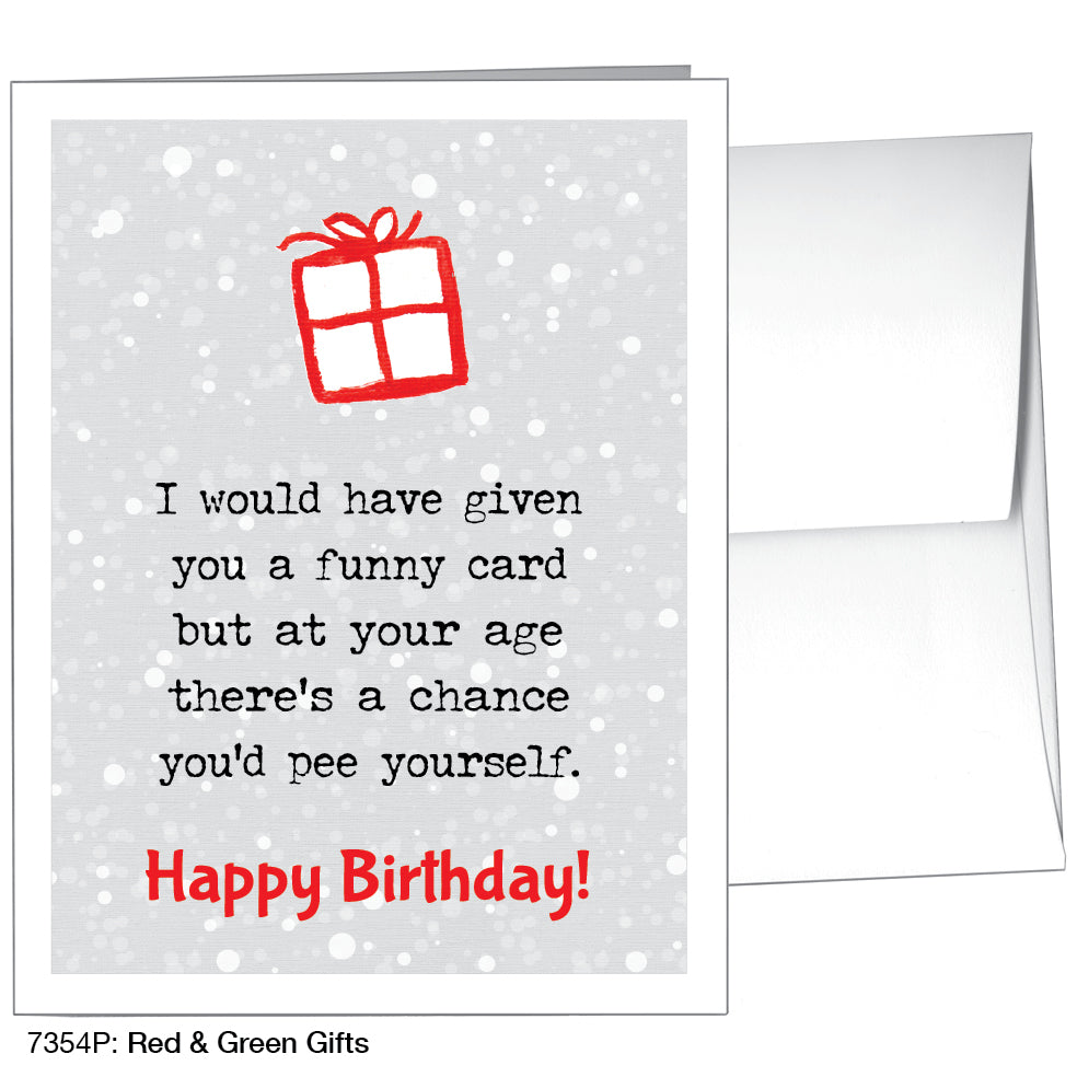 Red & Green Gifts, Greeting Card (7354P)