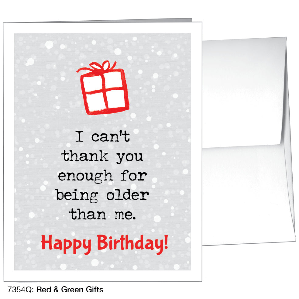 Red & Green Gifts, Greeting Card (7354Q)