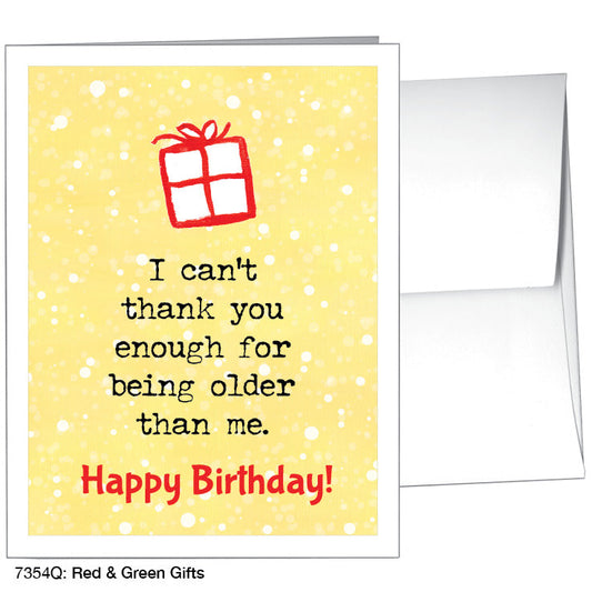 Red & Green Gifts, Greeting Card (7354Q)