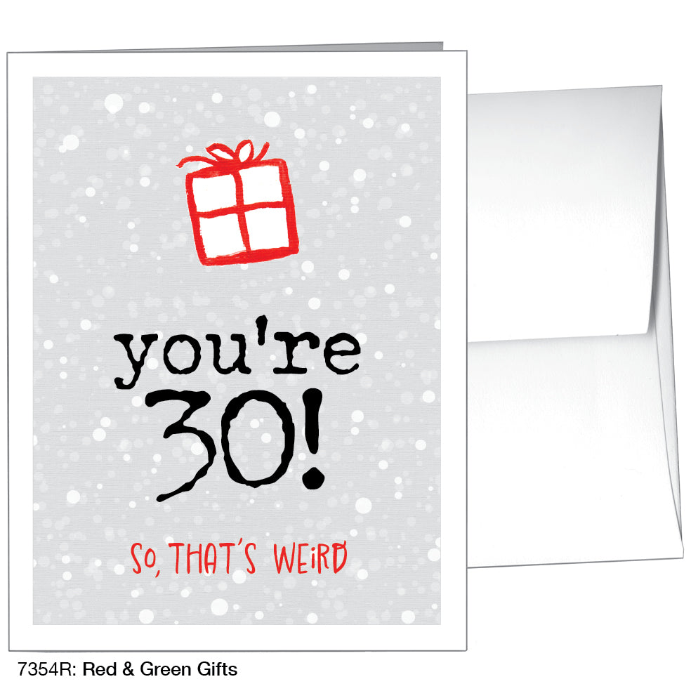 Red & Green Gifts, Greeting Card (7354R)