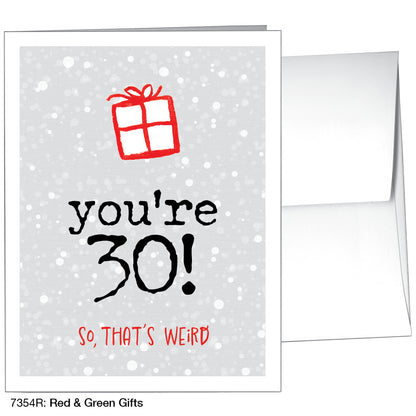 Red & Green Gifts, Greeting Card (7354R)