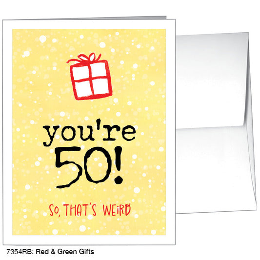 Red & Green Gifts, Greeting Card (7354RB)