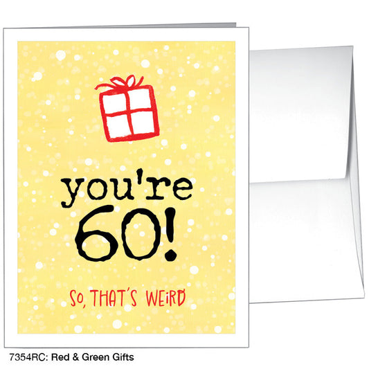 Red & Green Gifts, Greeting Card (7354RC)