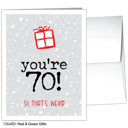 Red & Green Gifts, Greeting Card (7354RD)
