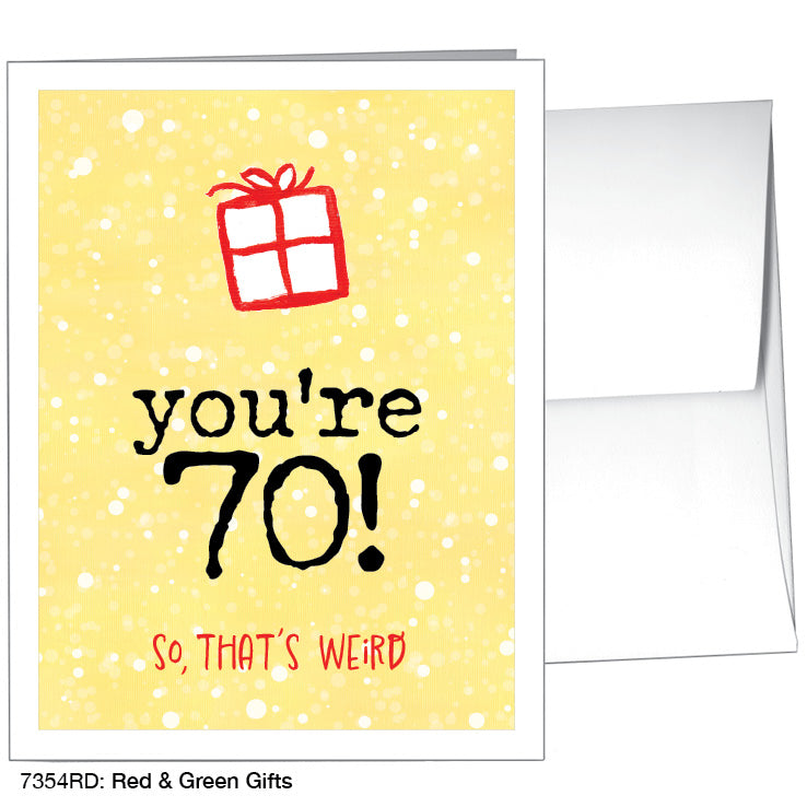 Red & Green Gifts, Greeting Card (7354RD)