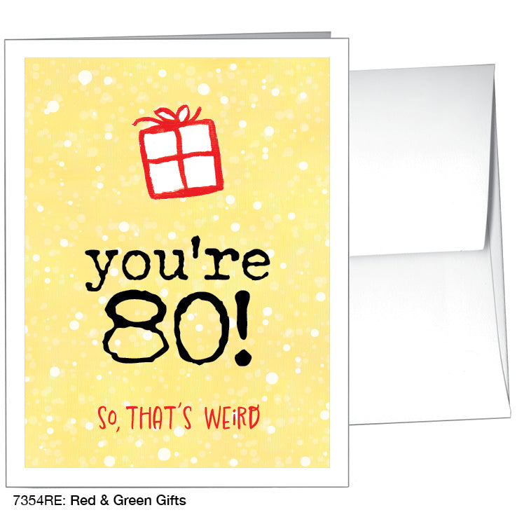 Red & Green Gifts, Greeting Card (7354RE)