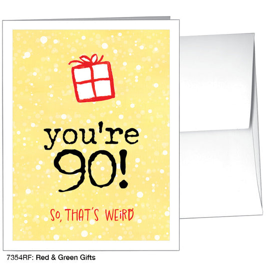 Red & Green Gifts, Greeting Card (7354RF)