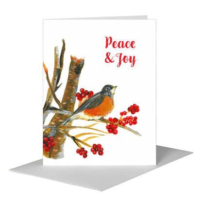 Robin, Greeting Card (#7357B) A2 Card Front, www.printedcanvas.com