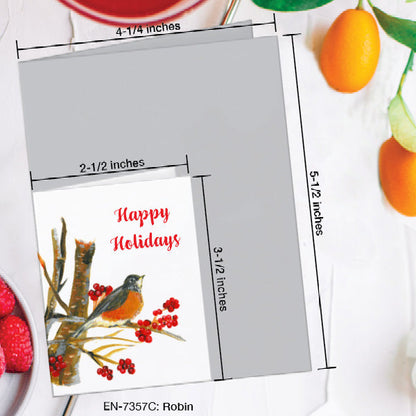 Robin, Greeting Card (7357C), Enclosure Card, www.printedcanvas.com