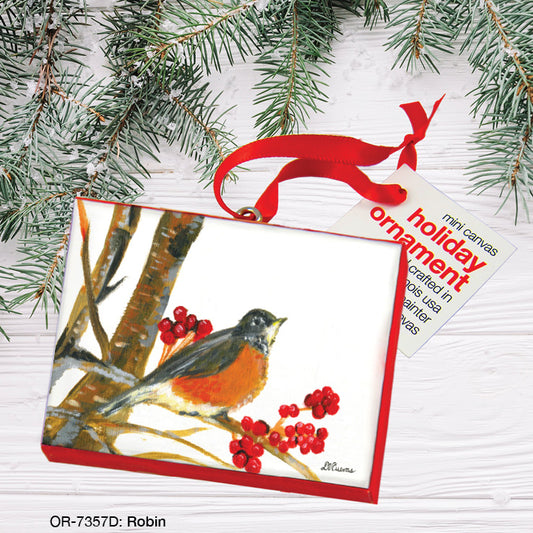 Robin, Ornament (OR-7357D), Front, printedcanvas.com
