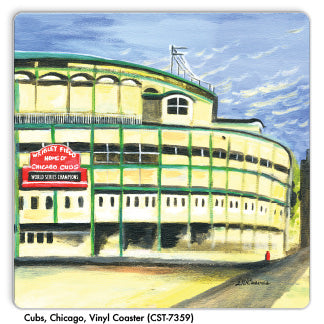 Cubs, Chicago, Vinyl Coaster (CST-7359) - Printed Canvas