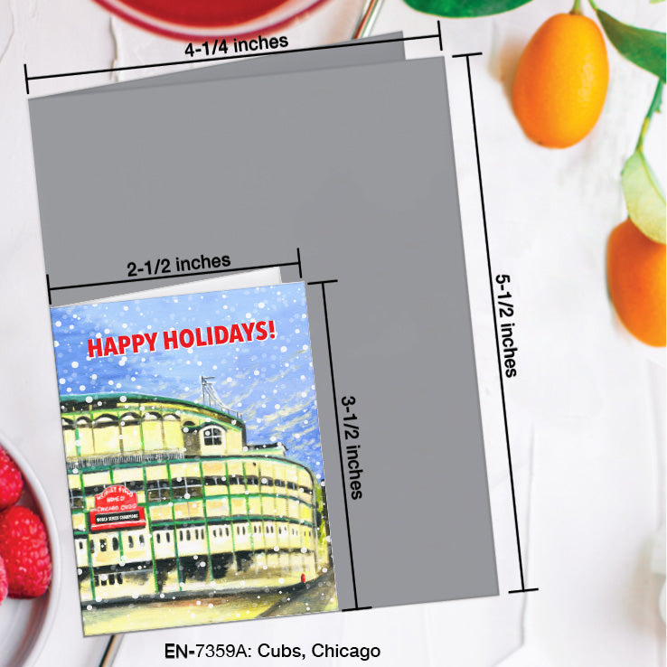 Cubs, Chicago, Greeting Card (7359A), Enclosure Card, www.printedcanvas.com