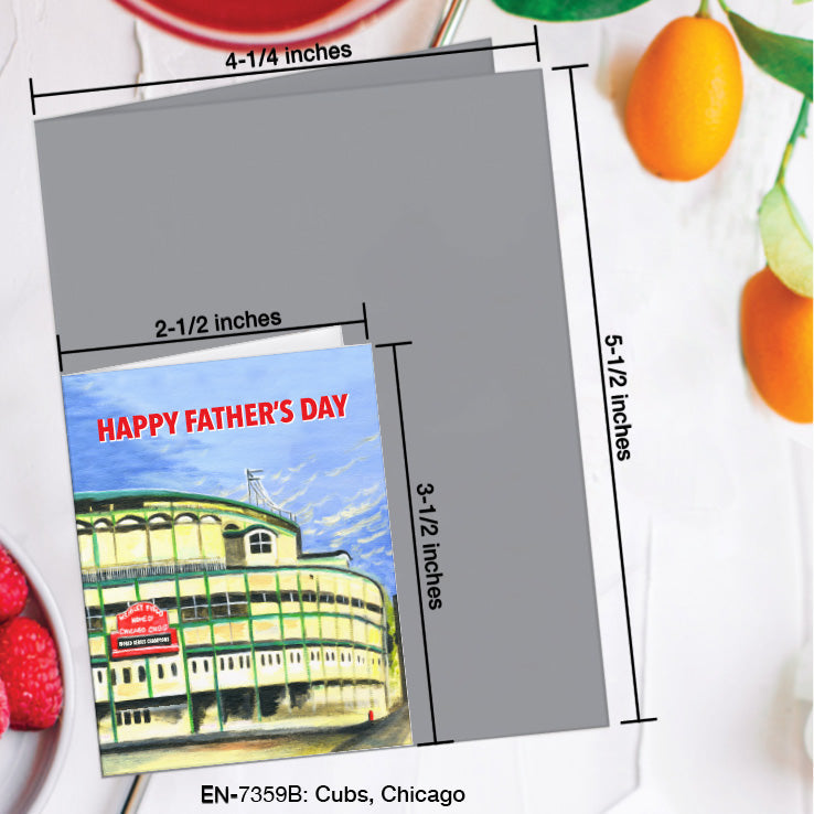 Cubs, Chicago, Greeting Card (7359B), Enclosure, www.printedcanvas.com