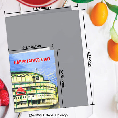 Cubs, Chicago, Greeting Card (7359B), Enclosure, www.printedcanvas.com
