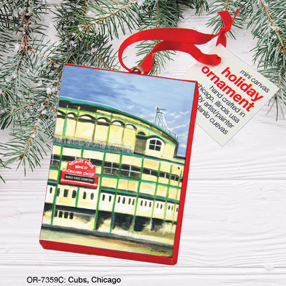 Cubs, Chicago, Ornament (OR-7359C), Front, printedcanvas.com
