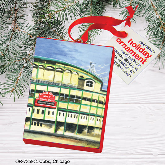 Cubs, Chicago, Ornament (OR-7359C), Front, printedcanvas.com