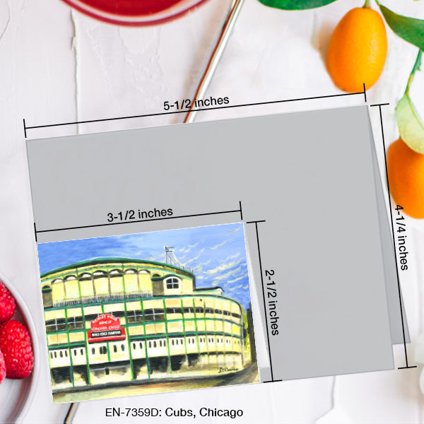 Cubs, Chicago, Greeting Card (7359D), Enclosure Card, www.printedcanvas.com