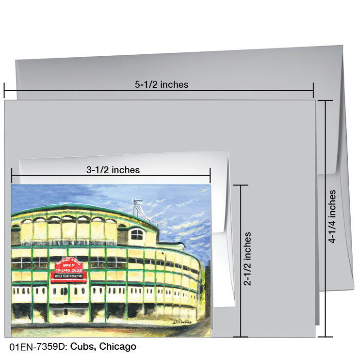 Cubs, Chicago, Greeting Card (7359D), Enclosure, printedcanvas.com