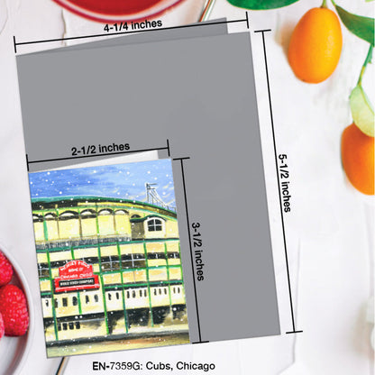 Cubs, Chicago, Greeting Card (7359G), Enclosure Card, www.printedcanvas.com