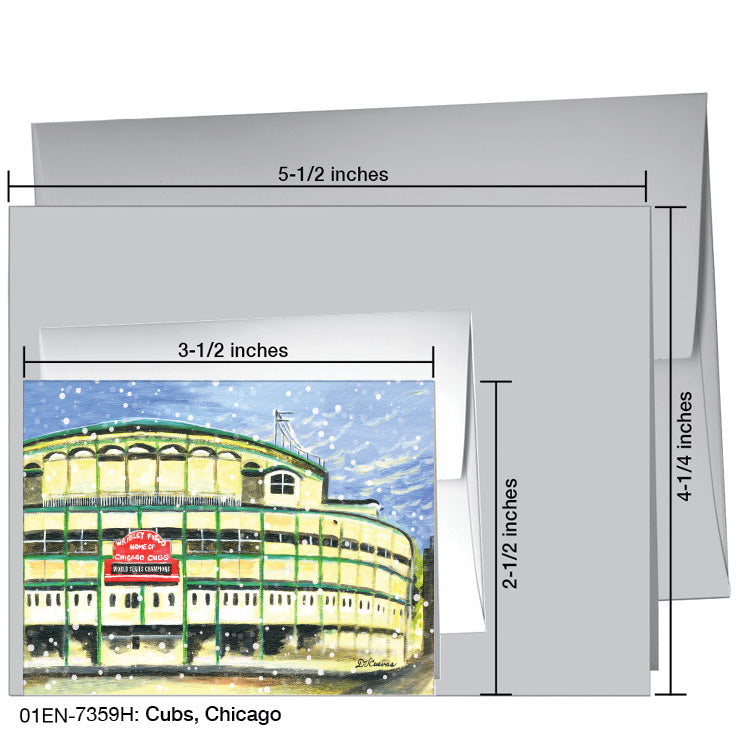 Cubs, Chicago, Greeting Card (7359H), Enclosure, printedcanvas.com