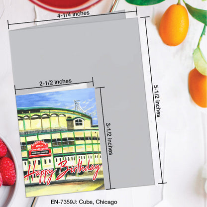 Cubs, Chicago, Greeting Card (7359J), Enclosure, www.printedcanvas.com