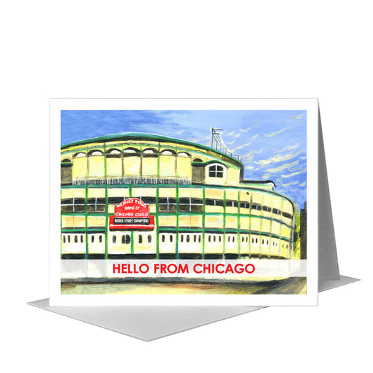 Cubs, Chicago, Greeting Card (#7359K) A2 Card Front, www.printedcanvas.com
