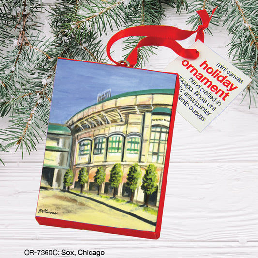 Sox, Chicago, Ornament (OR-7360C), Front, printedcanvas.com