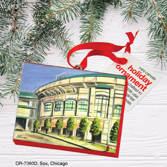 Sox, Chicago, Ornament (OR-7360D), Front, printedcanvas.com