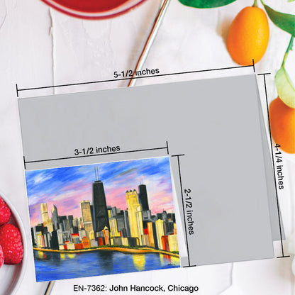 John Hancock, Chicago, Greeting Card (7362A), Enclosure Card, www.printedcanvas.com