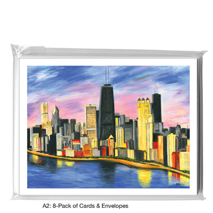 John Hancock, Chicago, Greeting Card (7362), A2 8-Pack, printedcanvas.com