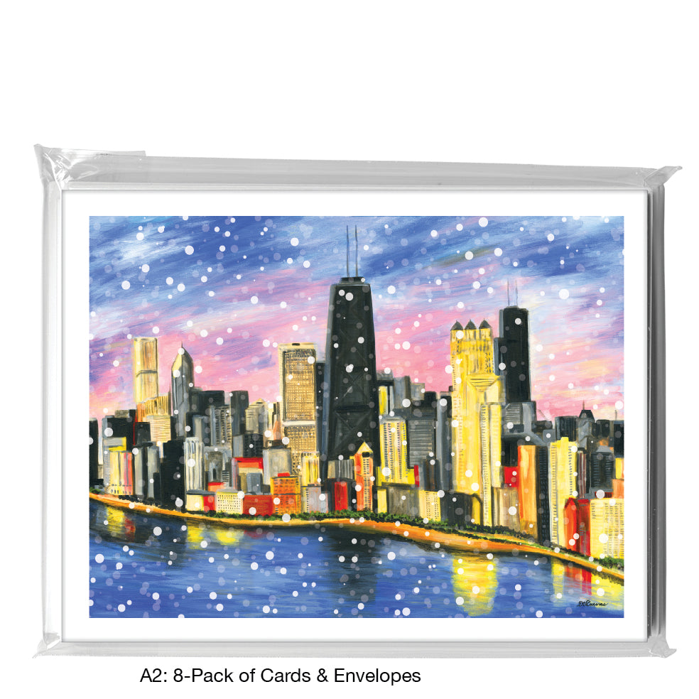 John Hancock, Chicago, Greeting Card (7362D), A2 8-Pack, printedcanvas.com